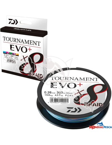 DAIWA TOURNAMENT X8 BRAID EVO+ MULTICOLOR