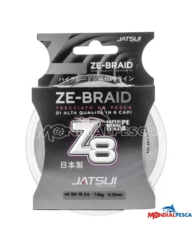 JATSUI ZE-BRAID Z8 SILVER 150MT