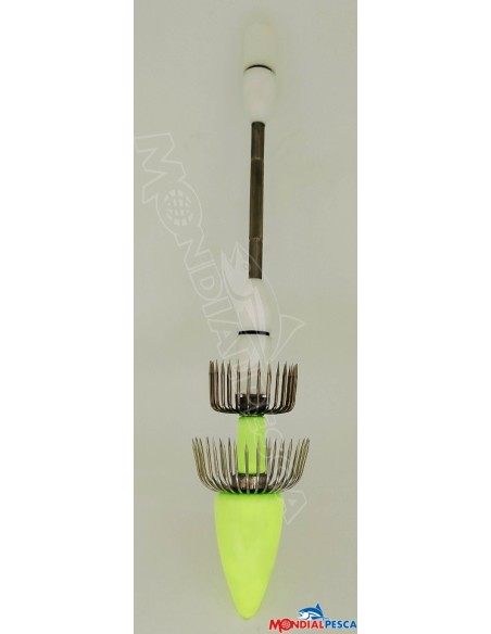 NEW TOTANARA FOSFORESCENTE IN ALLUMINIO 2 CORONE 2 LUCI