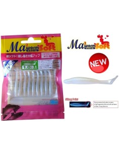 MA WORM SOFT ACTION FISH 1.8 col. S/PWBG BLUE GLOW