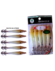 SQUID SEA WOOD 11cm col. 2 GLOW
