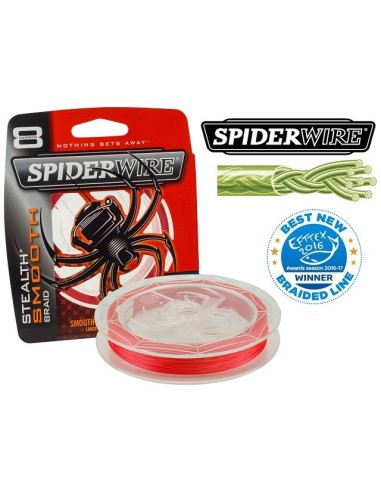 SPIDERWIRE STEALTH SMOOTH 8 FILI 150MT 0.30mm RED