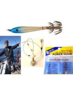 PESCIOLINO FLUORESCENTE POWER HOOK 11CM CELESTE