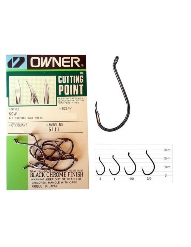 AMI OWNER SSW 5111 ALL PURPOSE BAIT HOOKS mis.1 qty.9