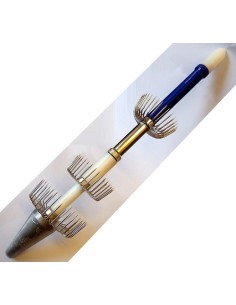 NUOVA TOTANARA IN TEFLON BLU+OTTONE 3 CORONE 2 LUCI (non incluse