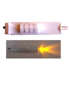 NUOVA LUCE A 1 LED INTERMITTENTE CON INTERRUTTORE ARANCIO