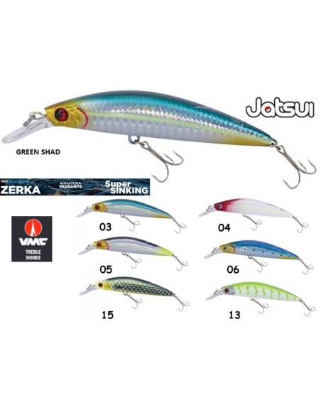 JATSUI ZERKA MINNOW 90MM 27GR COL 03