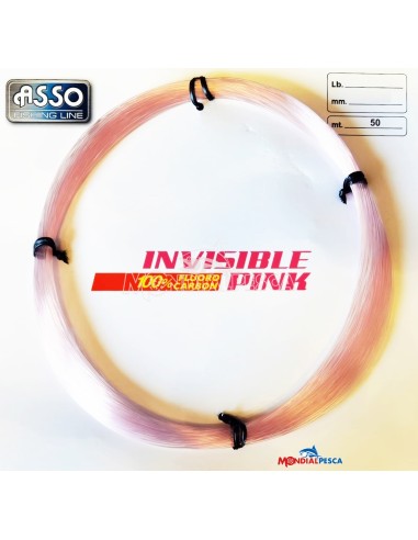 ASSO INVISIBLE PINK 100% FLUOROCARBON 50MT sconto 30%