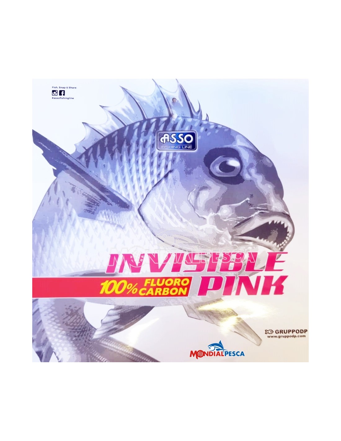 ASSO INVISIBLE PINK 100% FLUOROCARBON 50MT sconto 30%