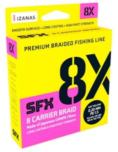 SUFIX SFX 8X CARRIER BRAID 135M. HOT YELLOW 0,185mm
